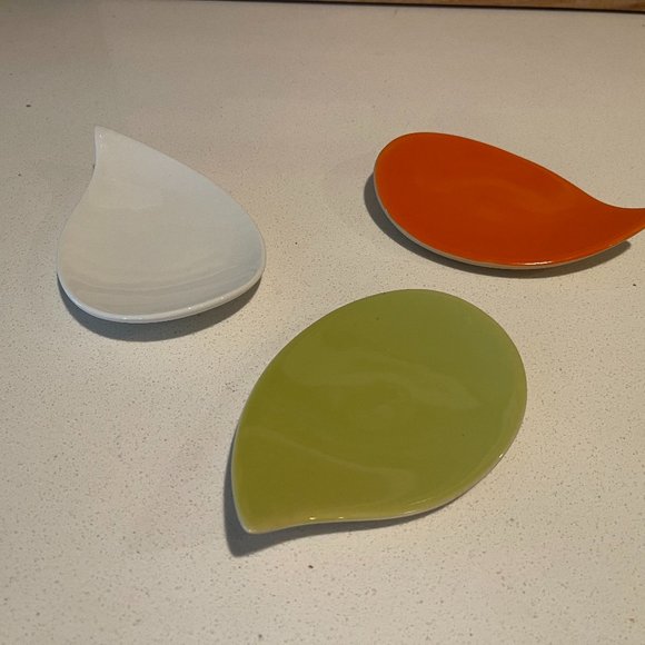CB2 Other - Mid Century CB2 Comma Teardrop Pattern Appetizer Plates - 3